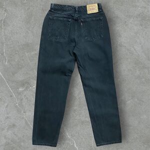 Levi's 512 Vtg 1998 Slim Fit Straight Black Denim Jeans Women's Size 14 Reg